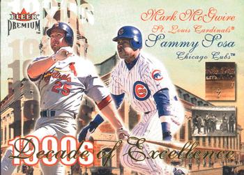 2001 Fleer Premium - Decades of Excellence #41 de Mark McGwire / Sammy Sosa Front
