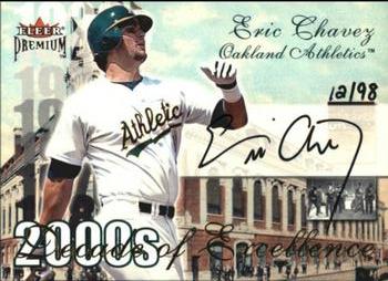 2001 Fleer Premium - Decades of Excellence Autograph #NNO Eric Chavez Front