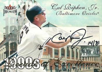 2001 Fleer Premium - Decades of Excellence Autograph #NNO Cal Ripken Jr. Front