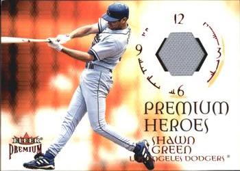 2001 Fleer Premium - Heroes Game Jersey #NNO Shawn Green  Front