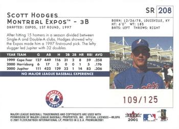 2001 Fleer Premium - Star Rubies #208 Scott Hodges  Back