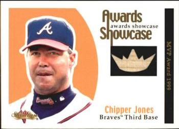2001 Fleer Showcase - Awards Showcase Memorabilia #NNO Chipper Jones Front