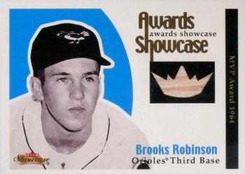 2001 Fleer Showcase - Awards Showcase Memorabilia #NNO Brooks Robinson Front