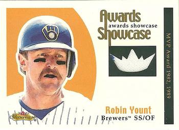 2001 Fleer Showcase - Awards Showcase Memorabilia #NNO Robin Yount Front