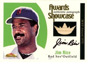 2001 Fleer Showcase - Awards Showcase Memorabilia Autographs #NNO Jim Rice Front