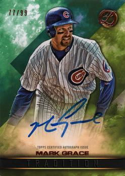 2016 Topps Legacies of Baseball - Tradition Autographs Green #TRA-MG Mark Grace Front