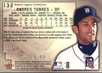 2001 Fleer Showcase - Legacy #132 Andres Torres Back