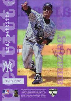 1998 Upper Deck - Amazing Greats #AG16 Andy Pettitte Back