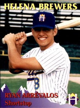1995 Helena Brewers #NNO Ryan Arrevalos Front