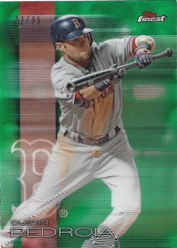 2016 Finest - Green Refractor #73 Dustin Pedroia Front