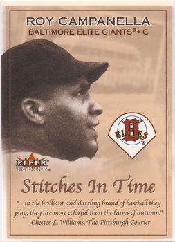 2001 Fleer Tradition - Stitches in Time #5 ST Roy Campanella Front