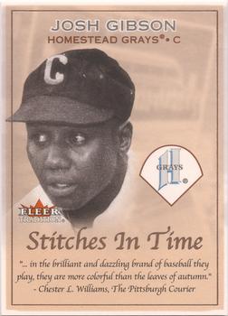 2001 Fleer Tradition - Stitches in Time #9 ST Josh Gibson Front