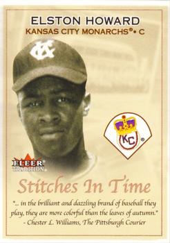 2001 Fleer Tradition - Stitches in Time #10 ST Elston Howard Front