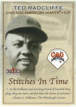 2001 Fleer Tradition - Stitches in Time #17 ST Ted Radcliffe Front