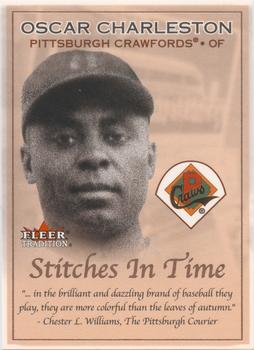 2001 Fleer Tradition - Stitches in Time #22 ST Oscar Charleston Front