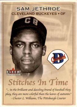 2001 Fleer Tradition - Stitches in Time #25 ST Sam Jethroe Front