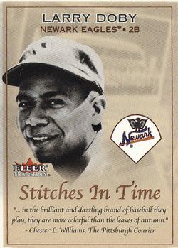 2001 Fleer Tradition - Stitches in Time #8 ST Larry Doby Front