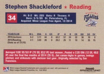 2015 Grandstand Reading Fightin Phils Update #NNO Stephen Shackleford Back