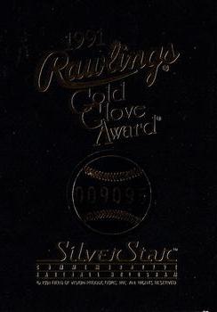 1991 SilverStar Holograms #NNO Rawlings Gold Glove Back