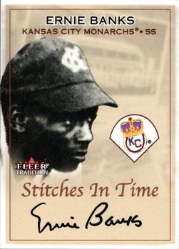 2001 Fleer Tradition - Stitches in Time Autographs #NNO Ernie Banks  Front