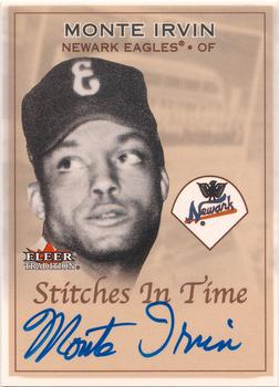 2001 Fleer Tradition - Stitches in Time Autographs #NNO Monte Irvin  Front