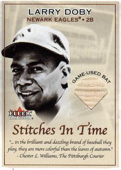 2001 Fleer Tradition - Stitches in Time Memorabilia #NNO Larry Doby Front