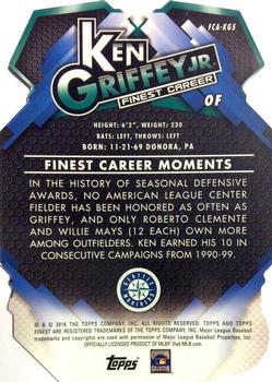 2016 Finest - Careers Die Cut #FCA-KG5 Ken Griffey Jr. Back