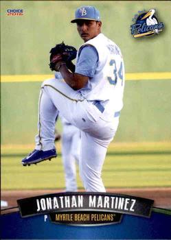 2016 Choice Myrtle Beach Pelicans #21 Jonathan Martinez Front