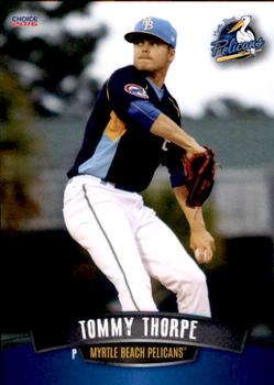 2016 Choice Myrtle Beach Pelicans #27 Tommy Thorpe Front
