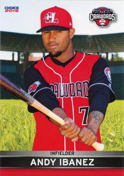 2016 Choice Hickory Crawdads #02 Andy Ibanez Front
