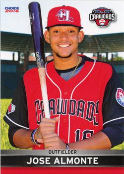 2016 Choice Hickory Crawdads #03 Jose Almonte Front