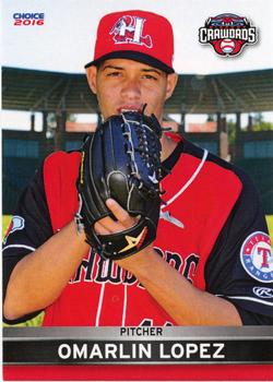 2016 Choice Hickory Crawdads #16 Omarlin Lopez Front