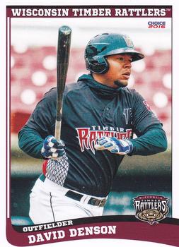 2016 Choice Wisconsin Timber Rattlers #05 David Denson Front