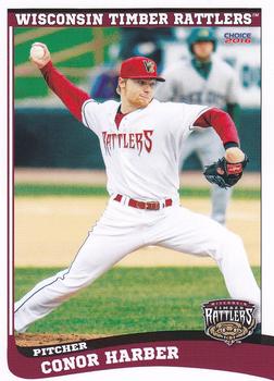 2016 Choice Wisconsin Timber Rattlers #14 Conor Harber Front
