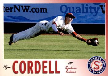 2013 Grandstand Spokane Indians #NNO Ryan Cordell Front