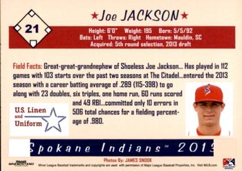 2013 Grandstand Spokane Indians #NNO Joe Jackson Back