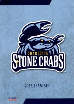 2015 Choice Charlotte Stone Crabs #30 Cover Card / Checklist Front
