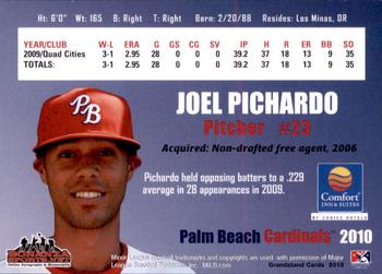 2010 Grandstand Palm Beach Cardinals #NNO Joel Pichardo Back