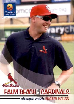 2010 Grandstand Palm Beach Cardinals #NNO Justin Weiss Front