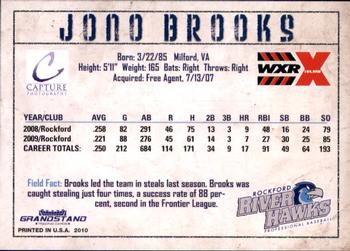 2010 Grandstand Rockford RiverHawks #NNO2 Jono Brooks Back