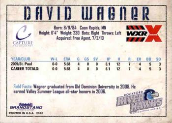 2010 Grandstand Rockford RiverHawks #NNO20 David Wagner Back