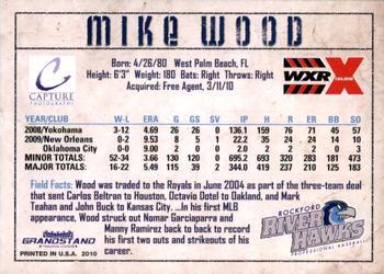 2010 Grandstand Rockford RiverHawks #NNO21 Mike Wood Back