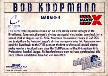 2010 Grandstand Rockford RiverHawks #NNO23 Bob Koopmann Back