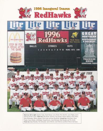 1996 Fargo-Moorhead RedHawks Team Photo #NNO Team Photo Front