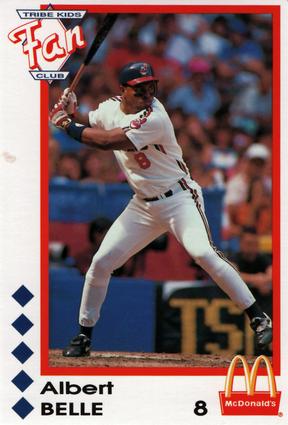 1992 McDonald's Cleveland Indians Tribe Kids Fan Club #NNO Albert Belle Front