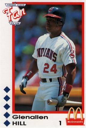 1992 McDonald's Cleveland Indians Tribe Kids Fan Club #NNO Glenallen Hill Front