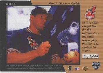 1998 Upper Deck - Blue Chip Prospects #BC26 Brian Giles Back