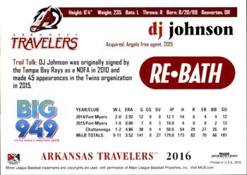 2016 Grandstand Arkansas Travelers #NNO D.J. Johnson Back