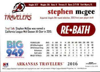 2016 Grandstand Arkansas Travelers #NNO Stephen McGee Back