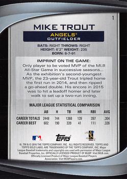 2016 Topps Gold Label #1 Mike Trout Back